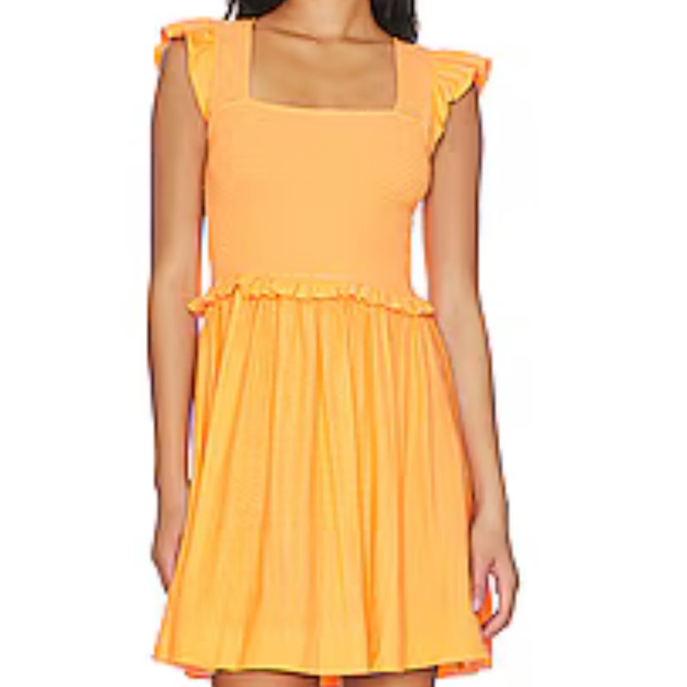 Nation LTD Orange Ruffle Dress